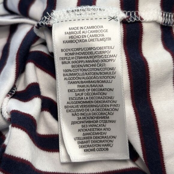 Polo Ralph Lauren Custom Slim Fit Mens Large White Blue Stripe Short Sleeve Polo - Picture 6 of 6